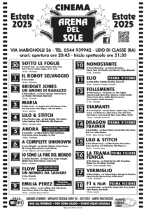 locandina luglio 2025 cinema arena del sole